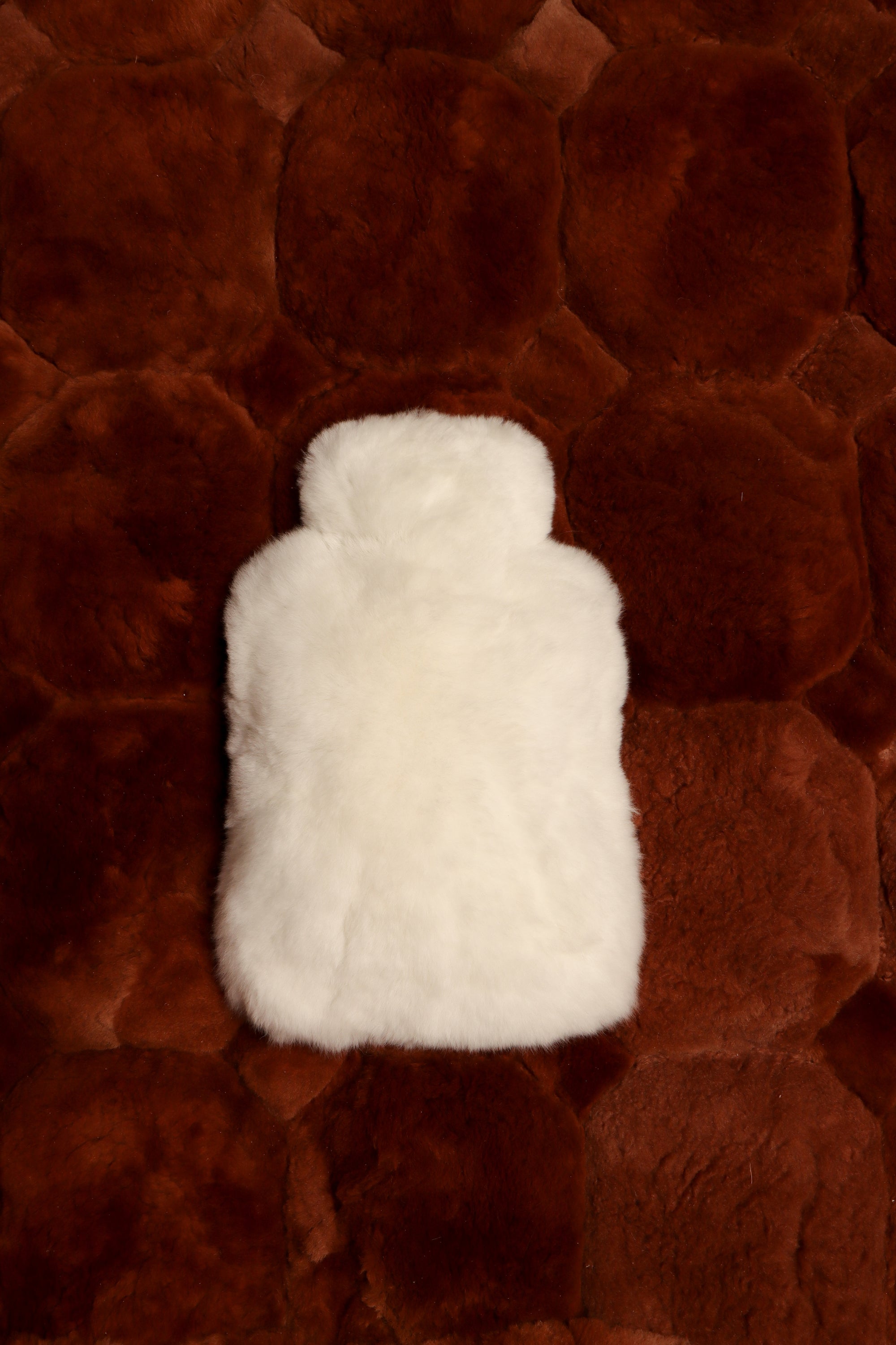 Alpaca Hot Water Bottle Cover White#colour_white