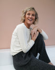 alpaca long sleeve top white