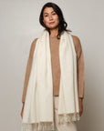 white baby alpaca wrap