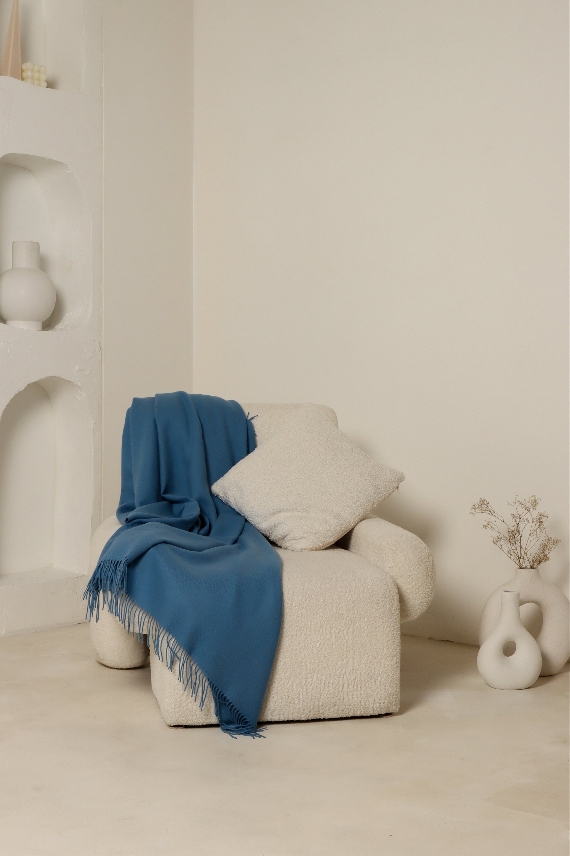 Blue Baby Alpaca Throw