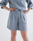 womens linen summer shorts