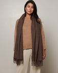 Brown Baby Alpaca Scarf