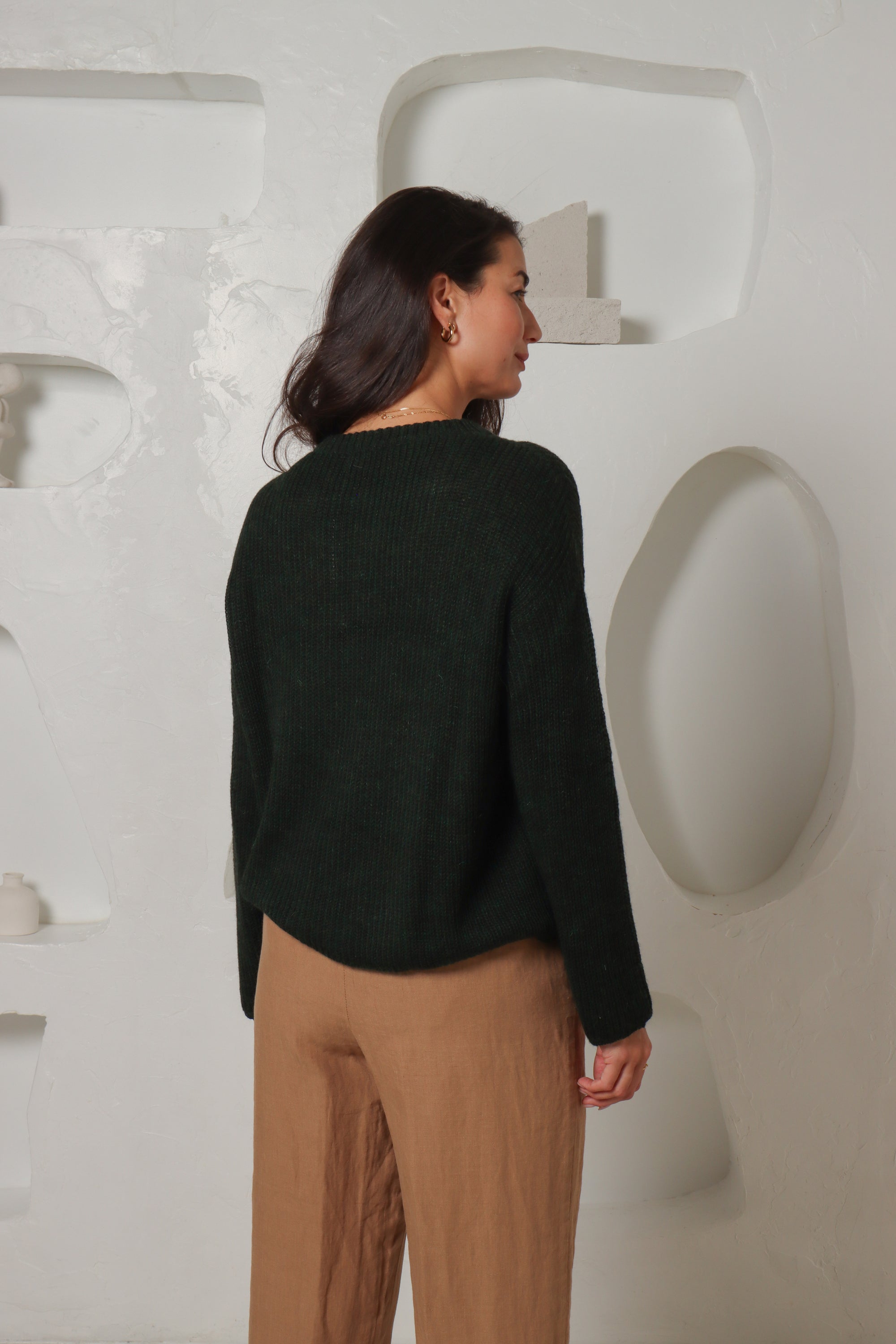 Green Baby Alpaca Sweater