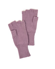 lilac half finger mittens