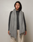 Light Grey Baby Alpaca Scarf