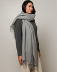 Light Grey Baby Alpaca Wrap
