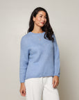 Sky Blue Alpaca Crew Neck Jumper