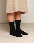 Thin Black Alpaca Socks
