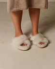 White Alpaca slippers