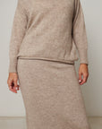 beige alpaca roll neck jumper