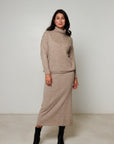 beige alpaca winter skirt