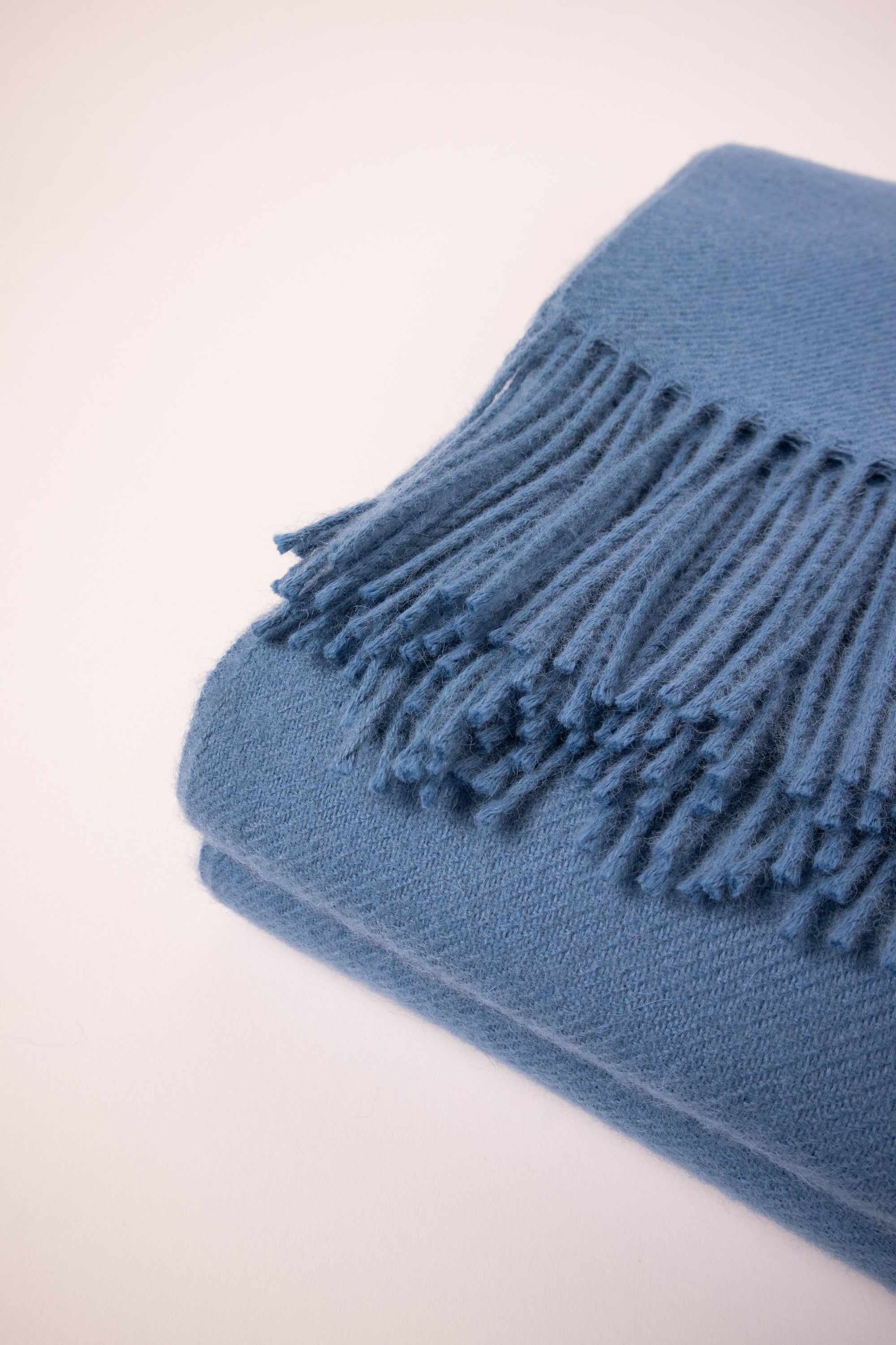 blue baby alpaca blanket scarf