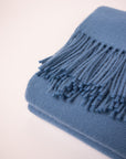 blue baby alpaca blanket scarf