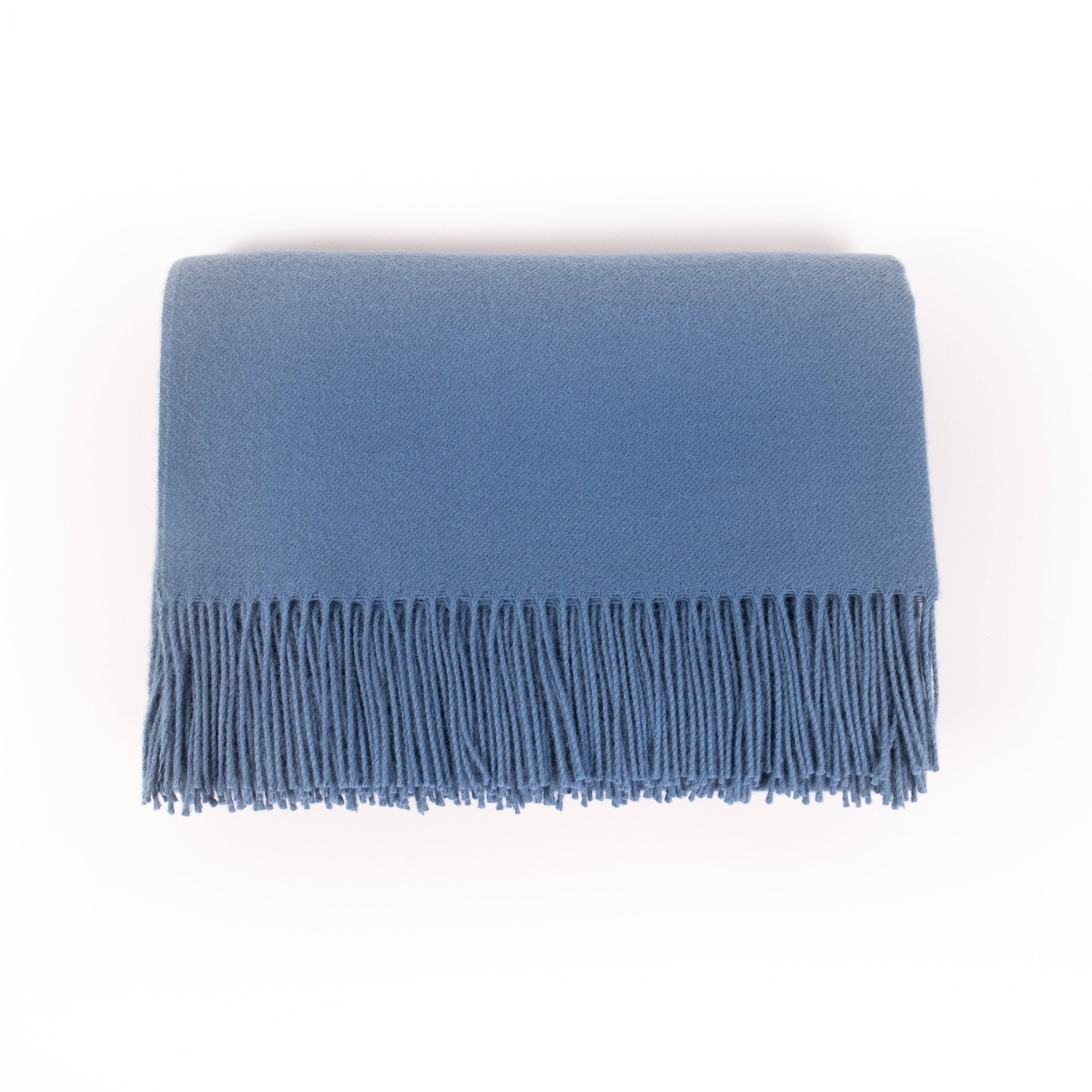 blue baby alpaca throw