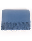 blue baby alpaca throw