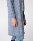 blue long alpaca cardigan