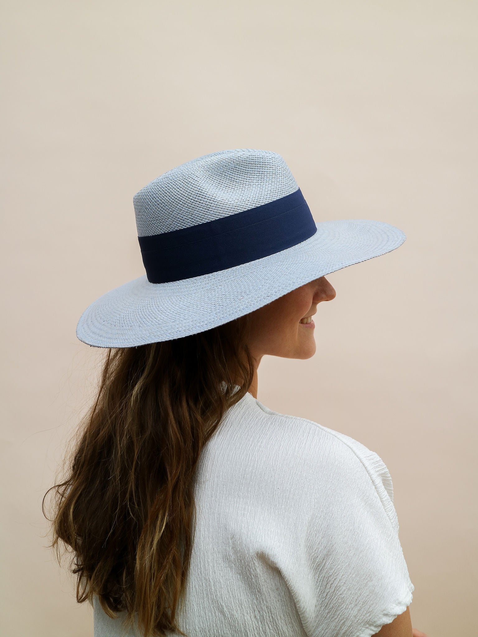 blue panama hat for women