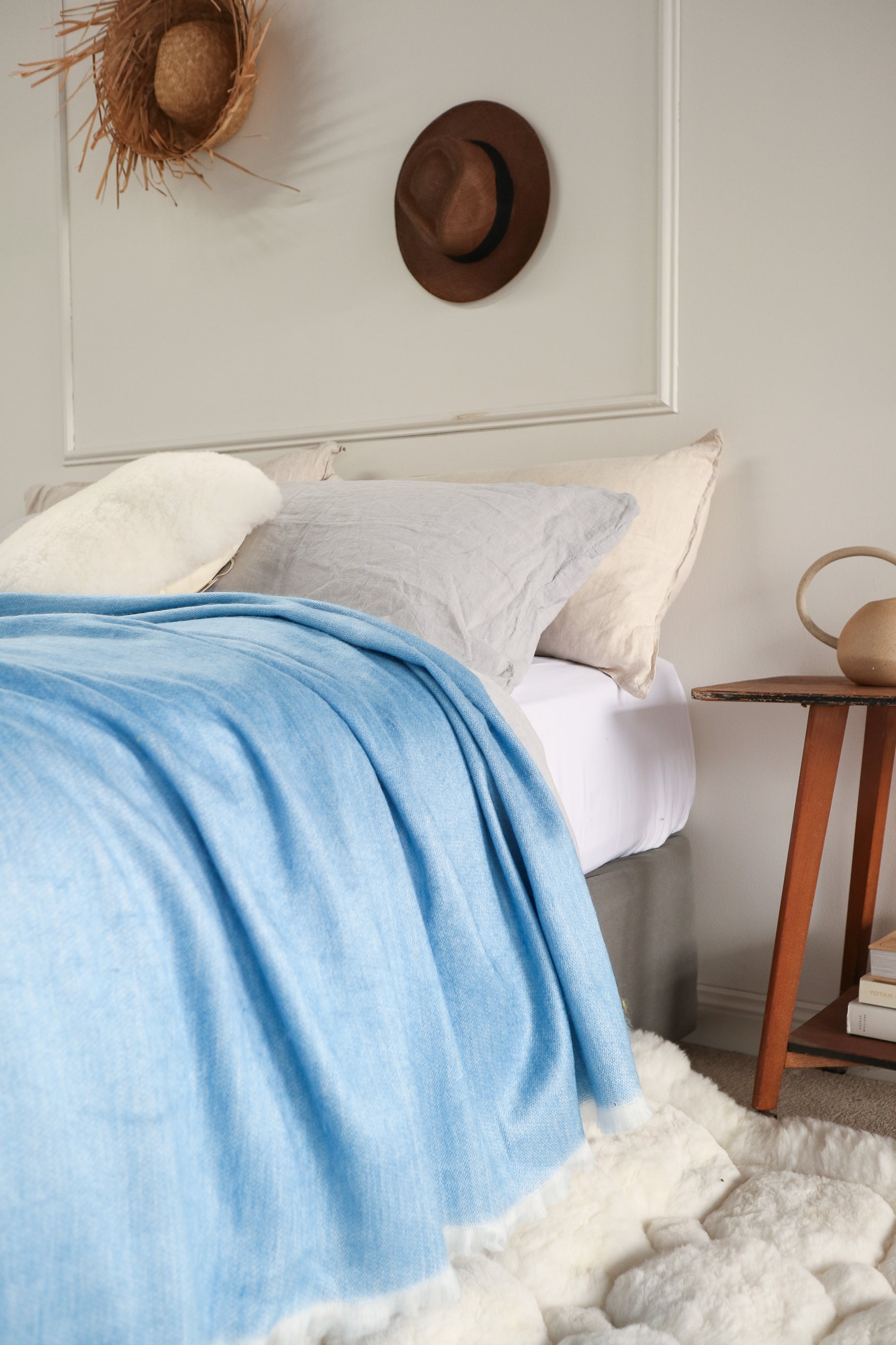 buy blue throw in melbourne