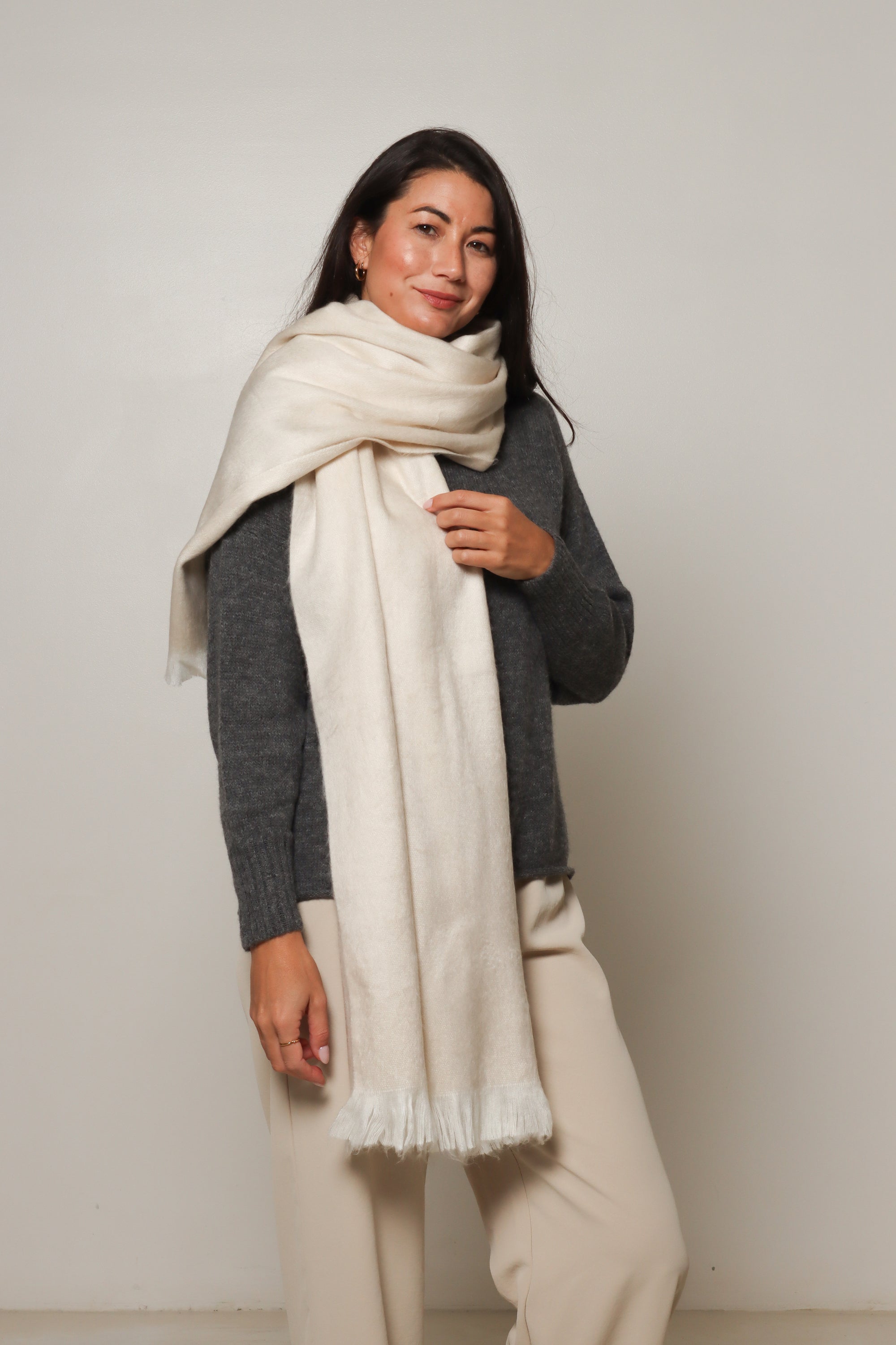 buy cream alpaca scarf for women australia