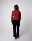 buy magenta alpaca long sleeve knit top