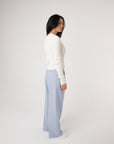buy natural fibre long sleeve ribbed knit top