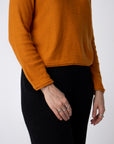 buy orange long sleeve knit top in melbourne