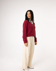 buy red v neck alpaca jumper melbourne