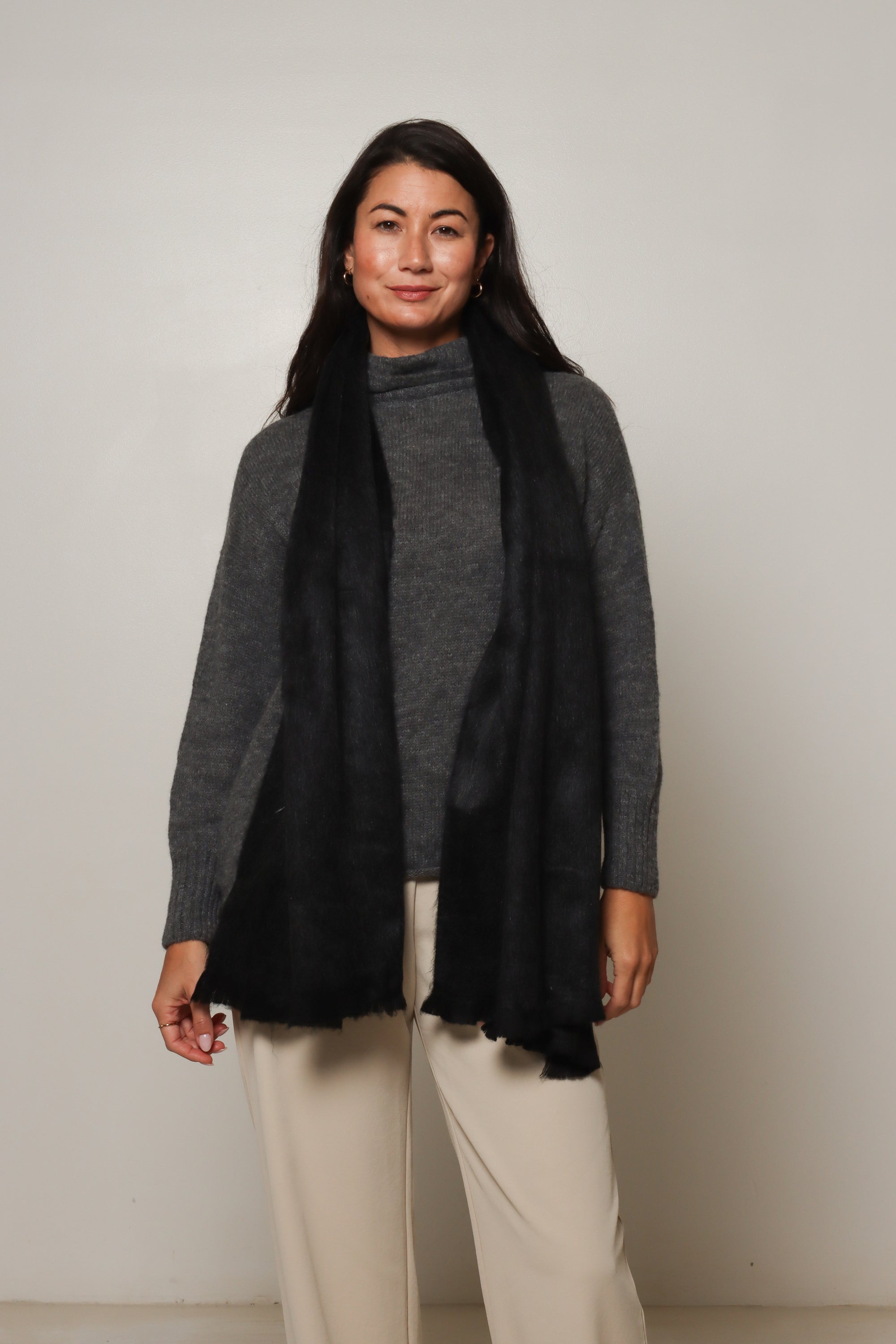 charcoal alpaca scarf australia women