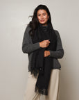 charcoal baby alpaca wrap
