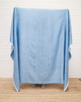 cornflower blue throw for bed