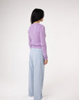 fashionable alpaca long sleeve shirt for women