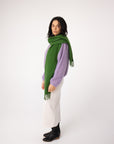 green baby alpaca scarf