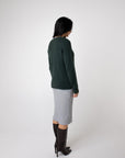 green crew neck suri alpaca jumper
