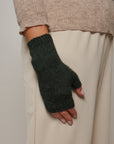 green natural fibre mittens
