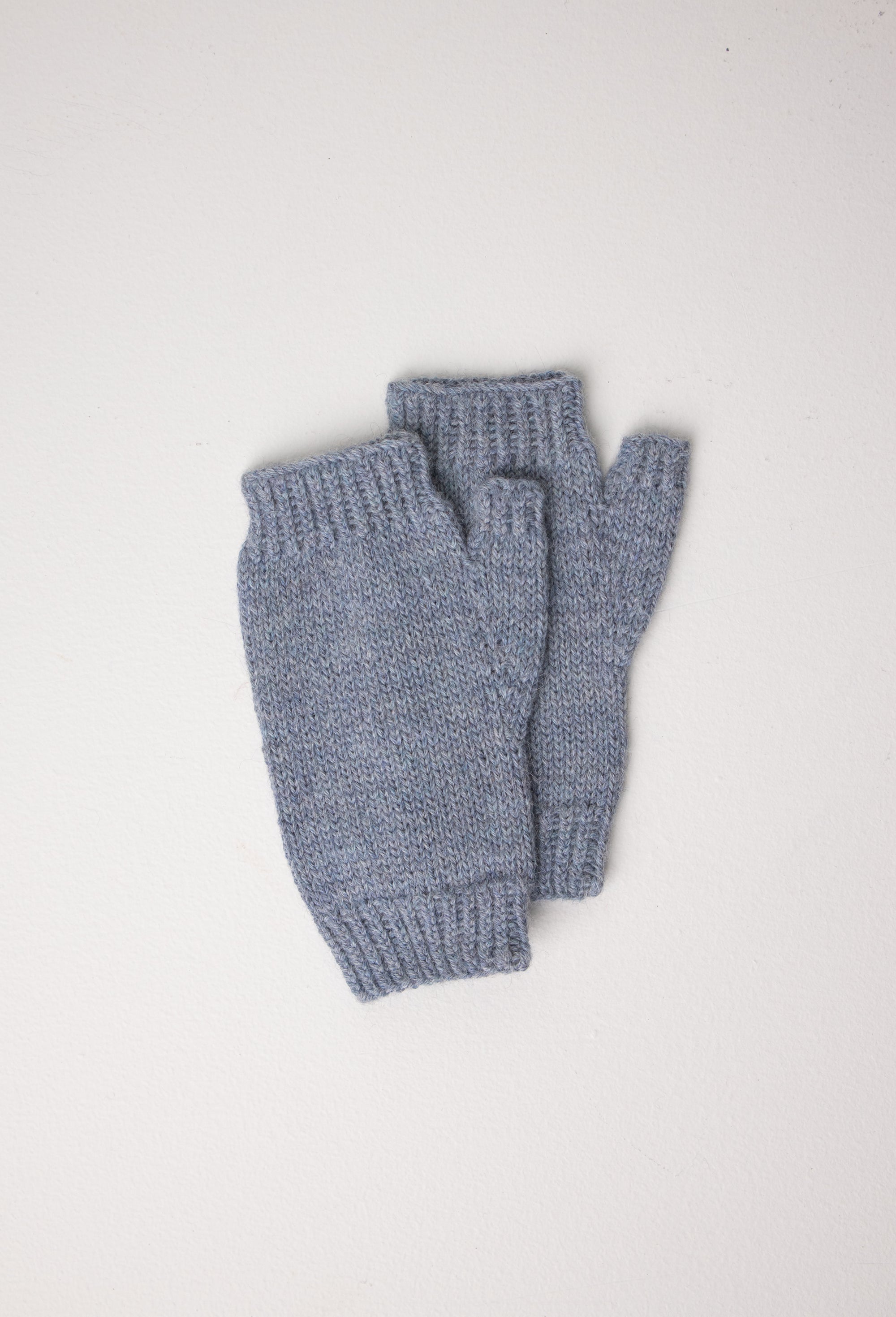 light blue baby alpaca mittens