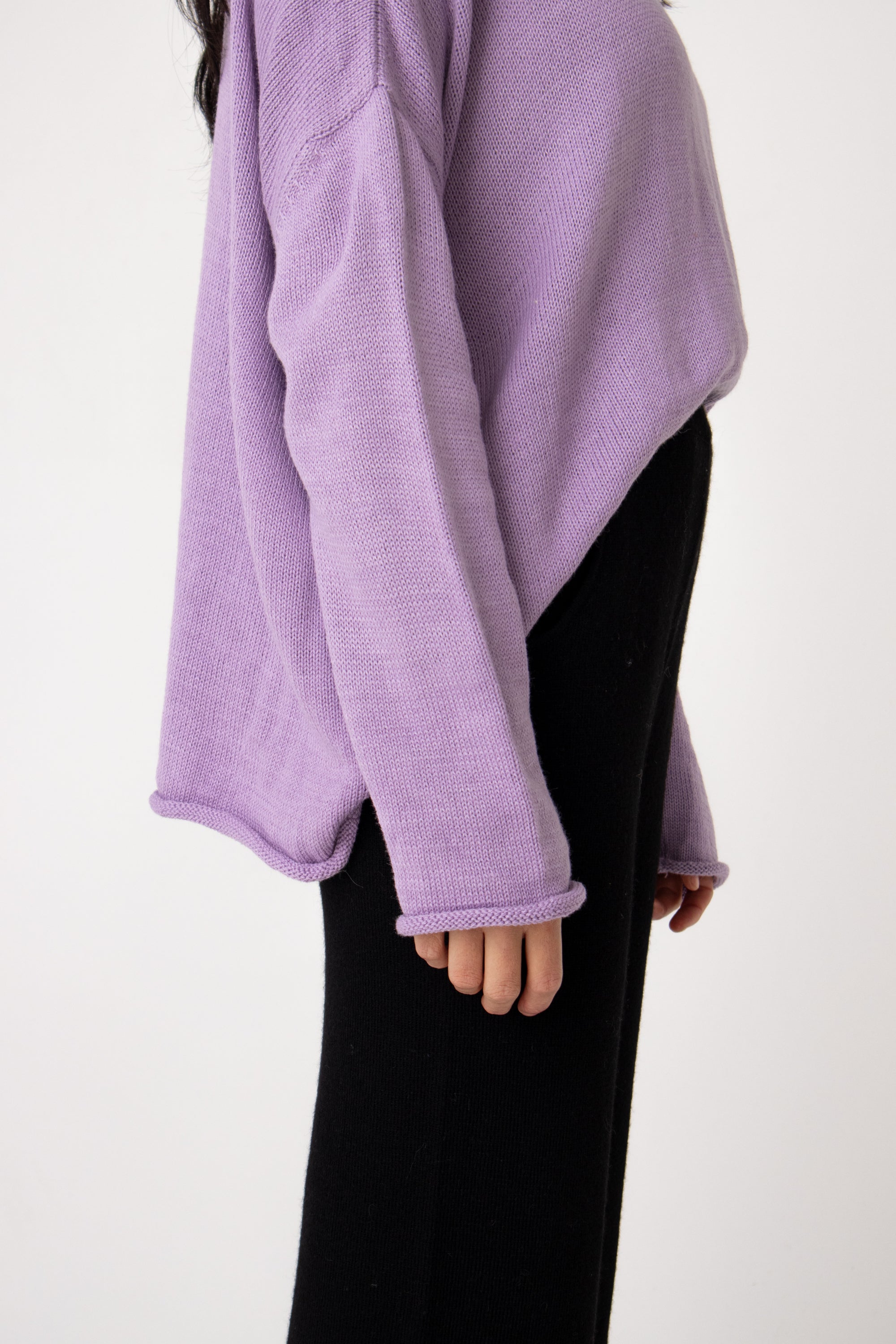 lilac winter alpaca jumper