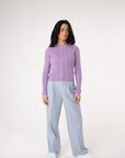 lilac winter alpaca long sleeve top