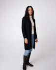 long black alpaca cardigan