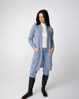 long light blue alpaca cardigan