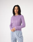 long sleeve ribbed alpaca knit women