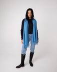 luxurious large blue baby alpaca scarf