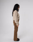 natural colour alpaca jumper v neck