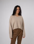 natural fibre jumper v neck