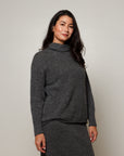 roll neck jumper alpaca charcoal
