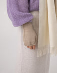 stylish natural colour alpaca mittens