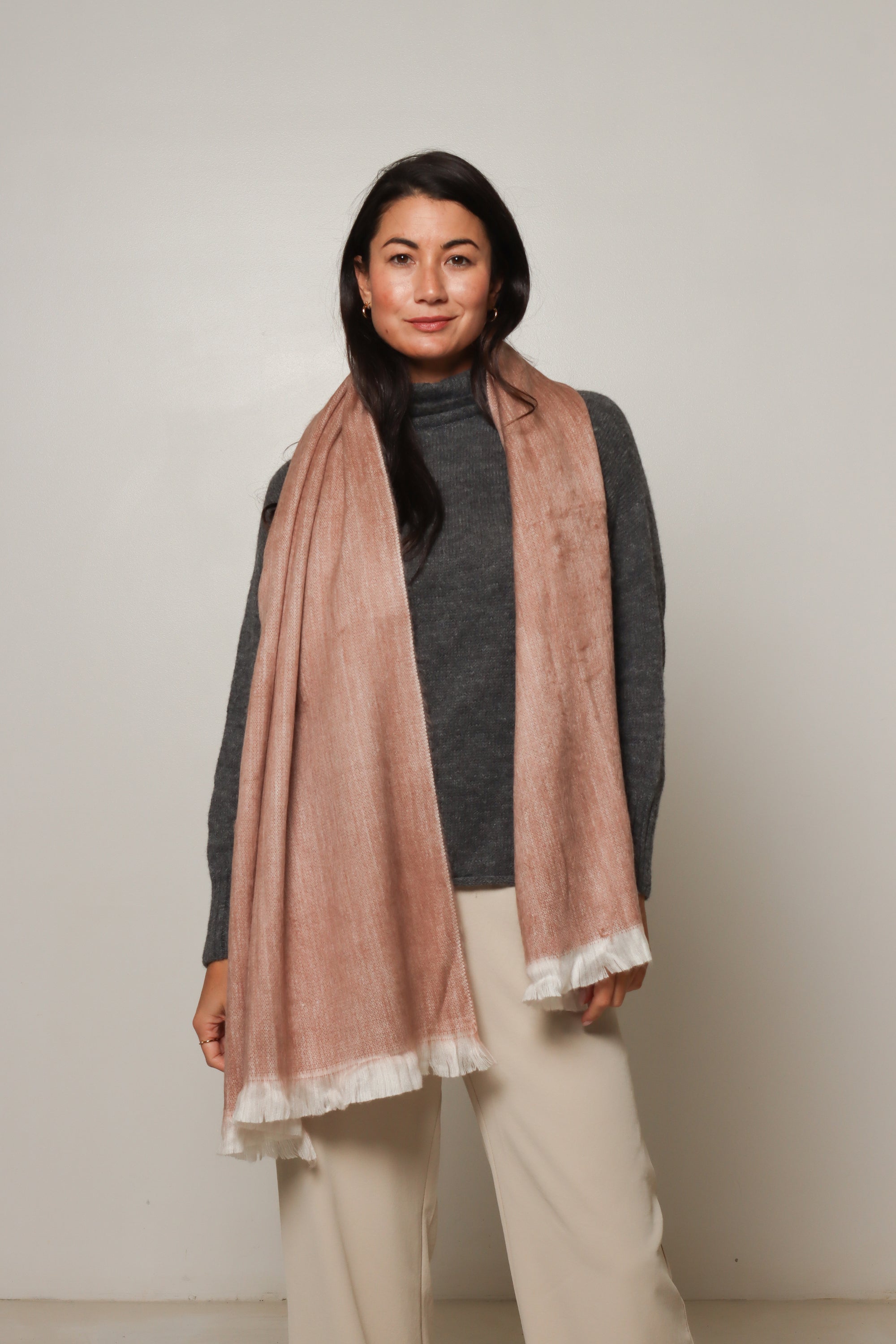 sustainable scarves for women australia#colour_rose-gold