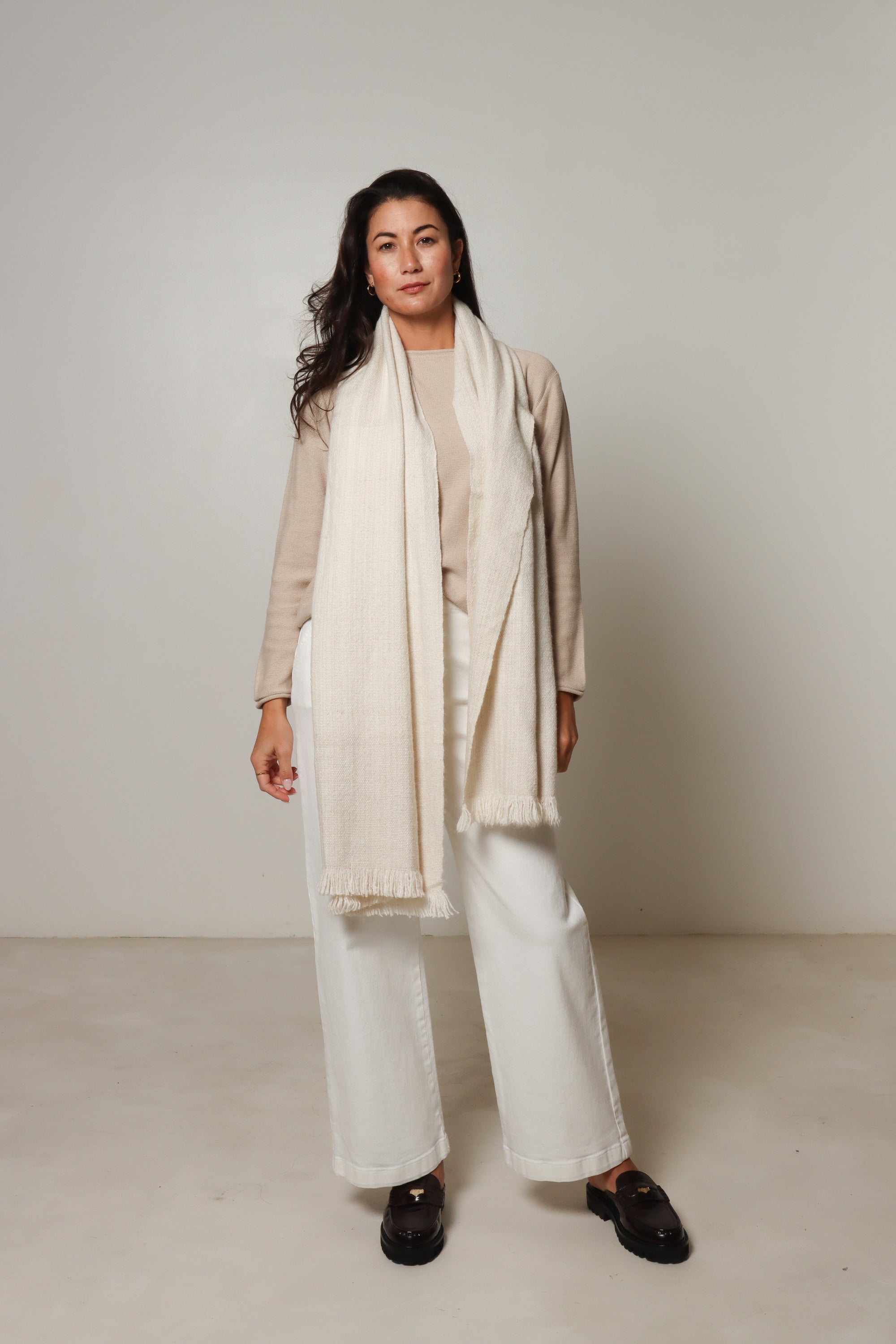 sustainable winter scarf undyed#colour_white