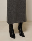 sustainably made winter knit skirt alpaca