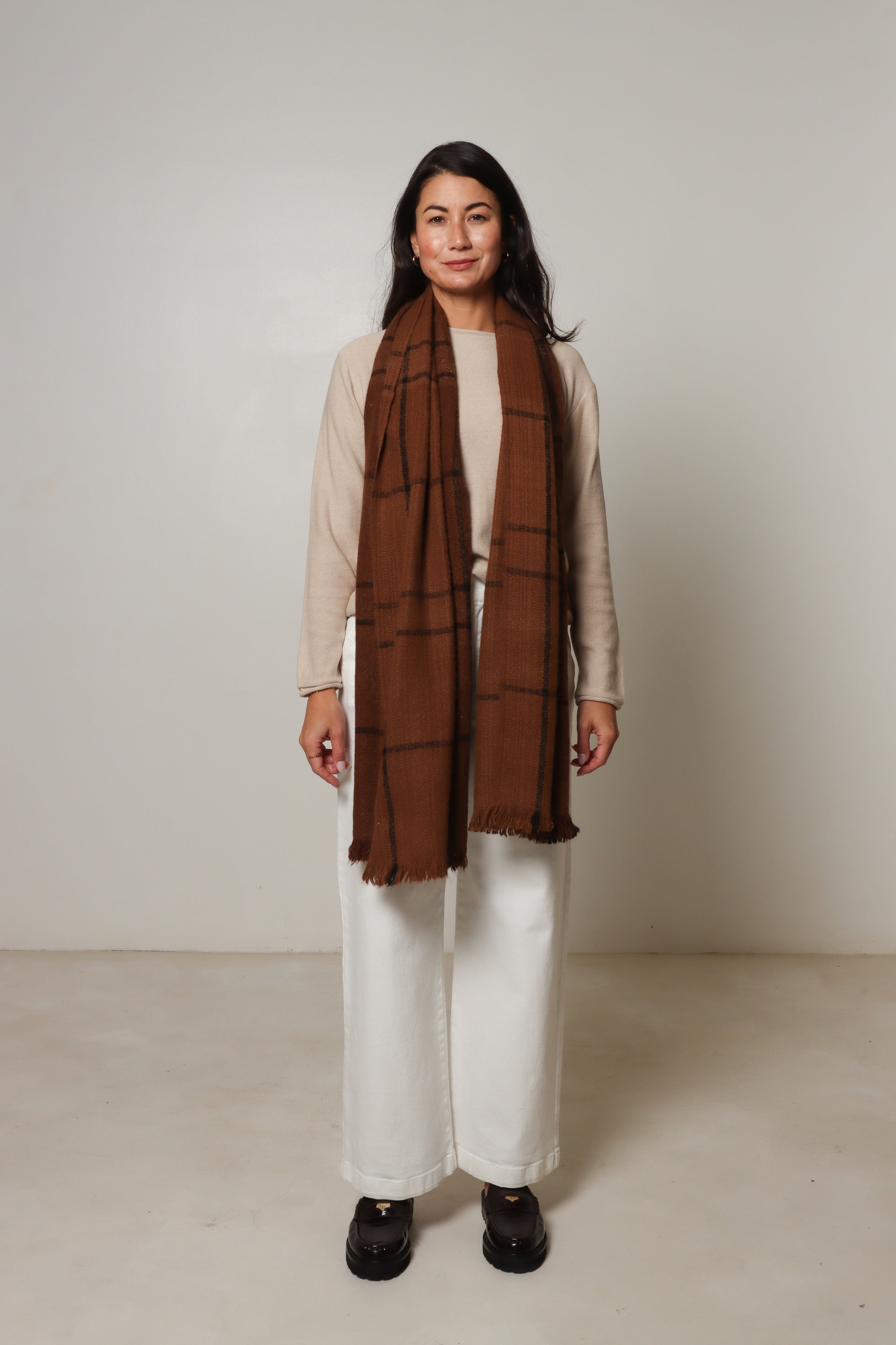 undyed brown wool scarf#colour_brown