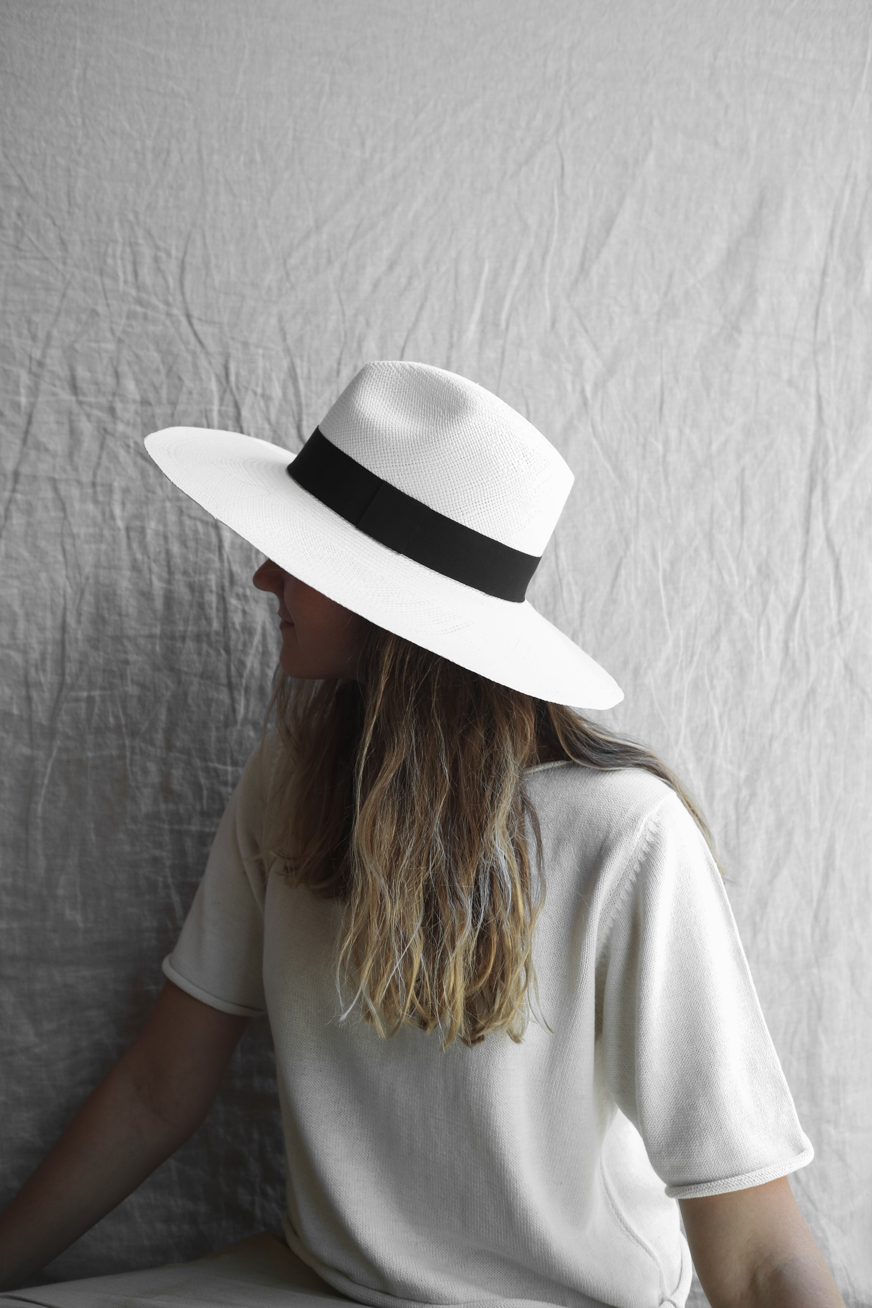 wide brim classic panama hat for women
